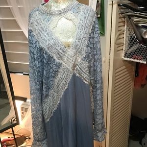 Plus size Blue Lace Dress